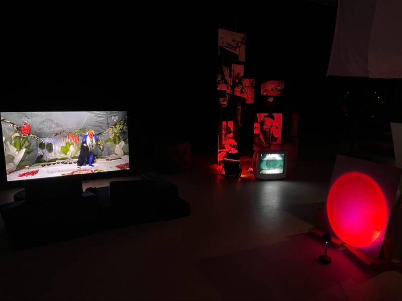 Installation view *RESONANCE BEYOND ESCAPE: QWORKAHOLICS ANONYMOUS III* at NAC of Vilnius Academy of Arts, 2024, 2024. Photo: Party Office