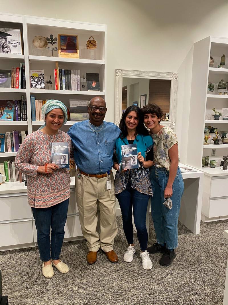 Mississippi Civil Rights Museum, Jackson, MS, from left: Kowsar Gowhari, Hezekiah Watkins, Zeynab Mohtadi, Setare Arashloo